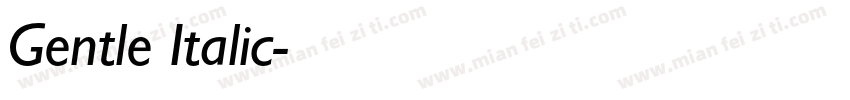 Gentle Italic字体转换